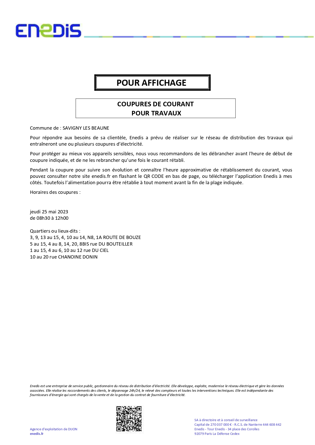 Coupure de courant