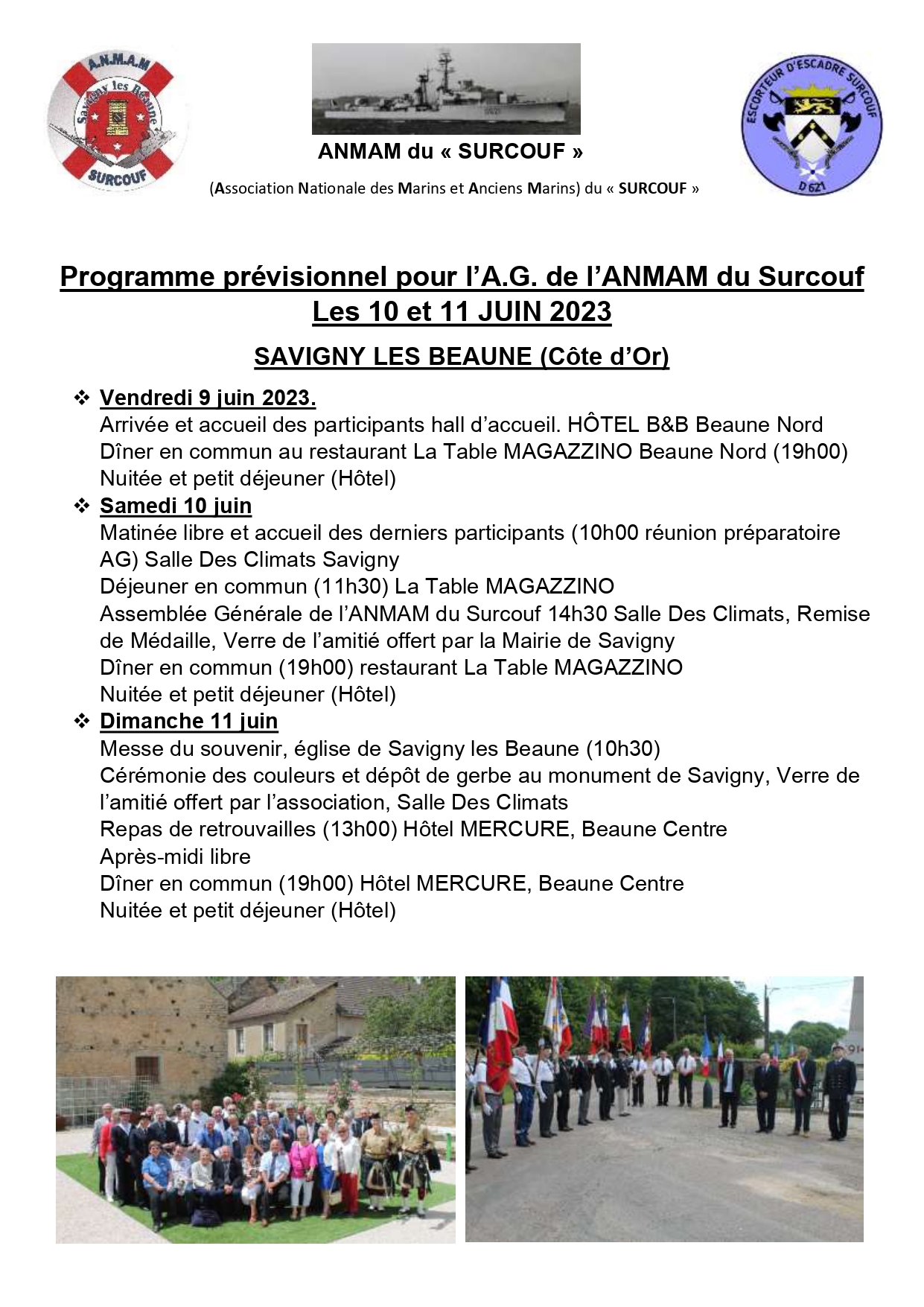 Assemblée générale de l'ANMAM du Surcouf