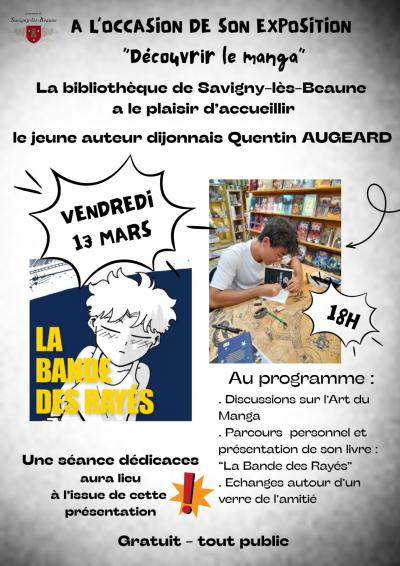 Séance de dédicaces à la bibliothèque de Savigny-lès-Beaune